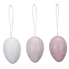 Pastel Eggs on Hangers - Set of 12