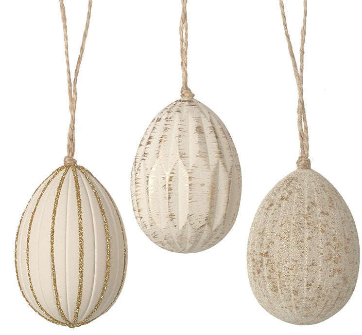 Glitter Egg Decoration on Hanger, 6cm