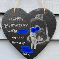 Personalised Slate Heart with photo